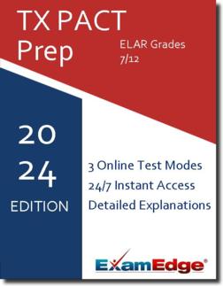 TX PACT English Language Arts and Reading Grades 7 to 12 product image