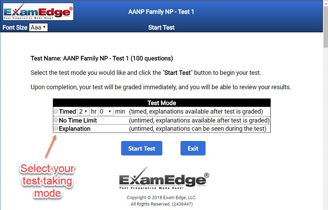 Start An Exam