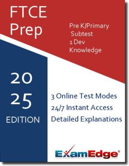 FTCE Prekindergarten Primary PK-3 -  Subtest 1 Developmental Knowledge  product image