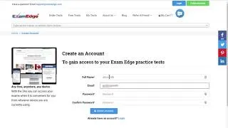 Create Your Exam Edge Account