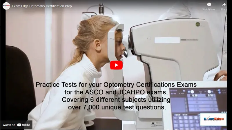 Exam Edge Optometry Certification Prep